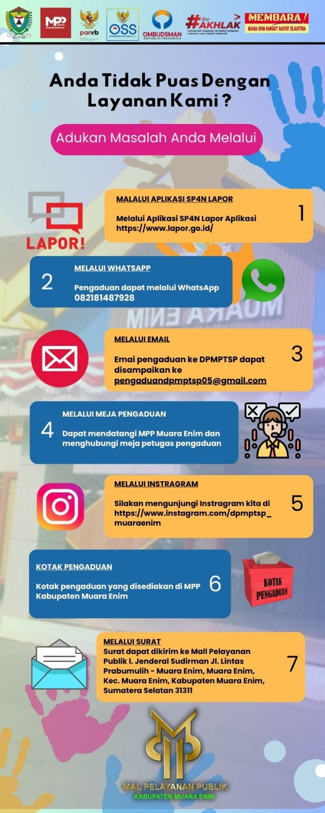 Layanan Pengaduan DPMPTSP MPP Muara Enim