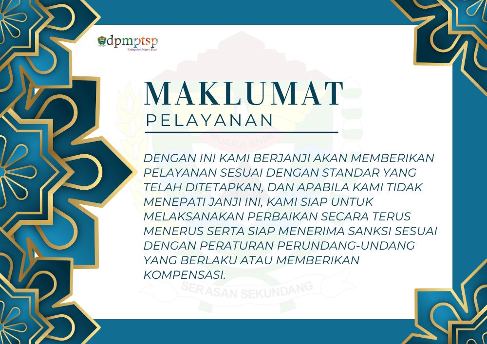 Maklumat Pelayanan DPMPTSP Muara Enim